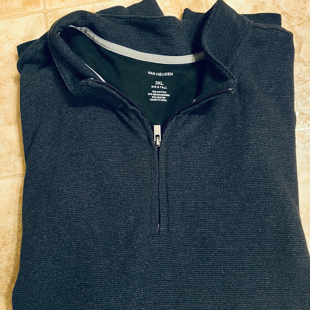 Van Heusen Men's Charcoal Zip-Up Sweater